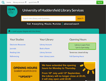 Tablet Screenshot of library.hud.ac.uk